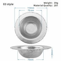 Stainless Steel Kitchen Sink Strainer - Durable Drain Filter for Clogs 14