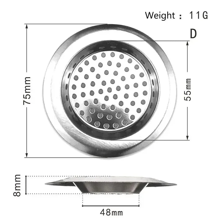 Stainless Steel Kitchen Sink Strainer - Durable Drain Filter for Clogs 15