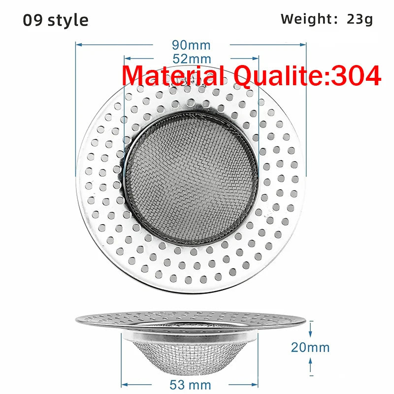Stainless Steel Kitchen Sink Strainer - Durable Drain Filter for Clogs 16
