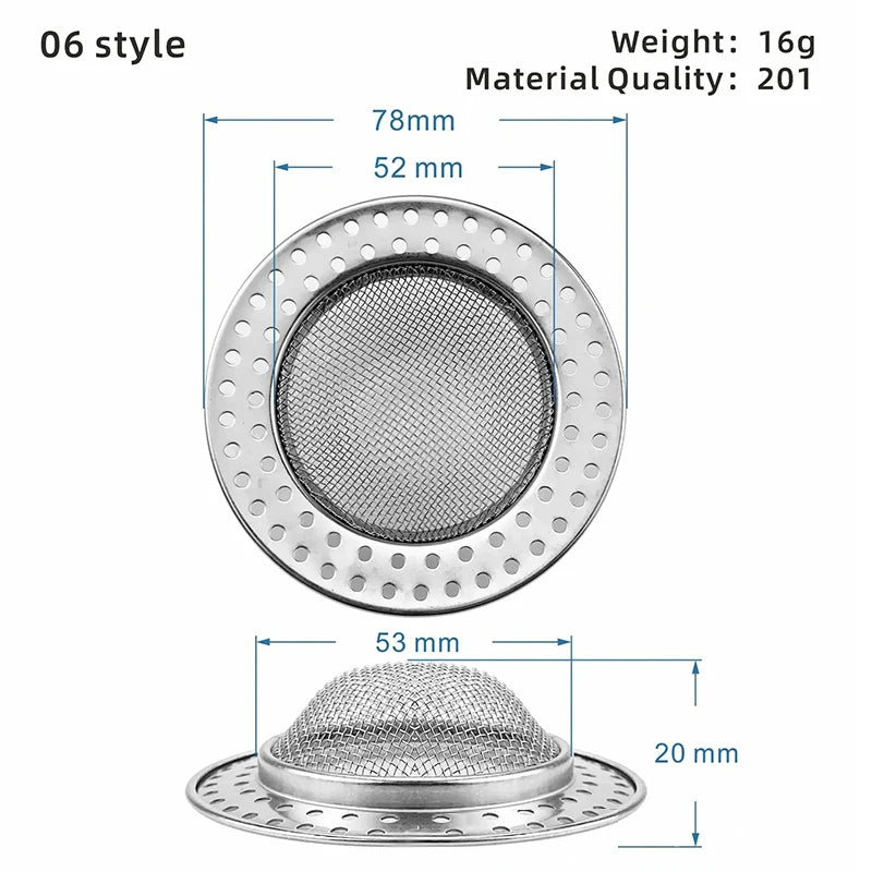 Stainless Steel Kitchen Sink Strainer - Durable Drain Filter for Clogs 17