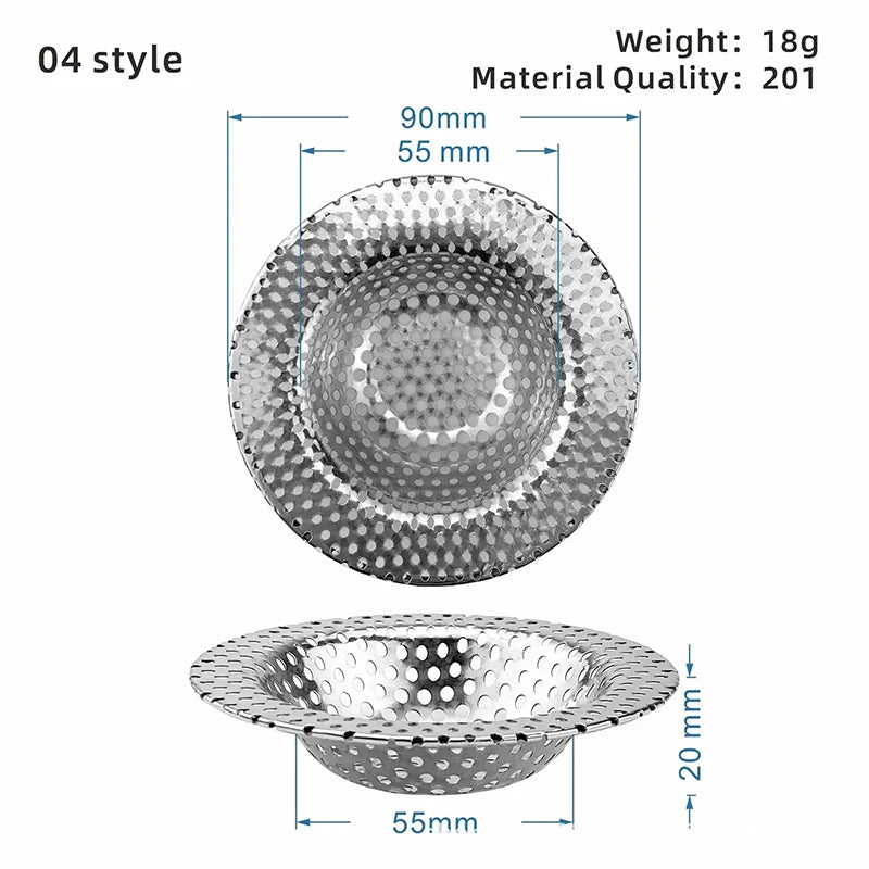Stainless Steel Kitchen Sink Strainer - Durable Drain Filter for Clogs 19