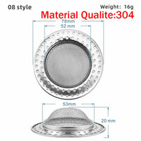 Stainless Steel Kitchen Sink Strainer - Durable Drain Filter for Clogs 7