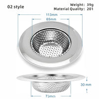 Stainless Steel Kitchen Sink Strainer - Durable Drain Filter for Clogs 8