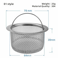 Stainless Steel Kitchen Sink Strainer - Durable Drain Filter for Clogs 9