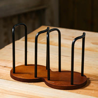 Stylish Bamboo Cup Holder Stand - Space-Efficient Organizer for Mugs 7