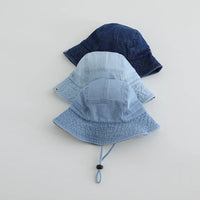 Stylish Kids Washed Denim Bucket Hat - Comfortable Sun Protection for Ages 1-7 1
