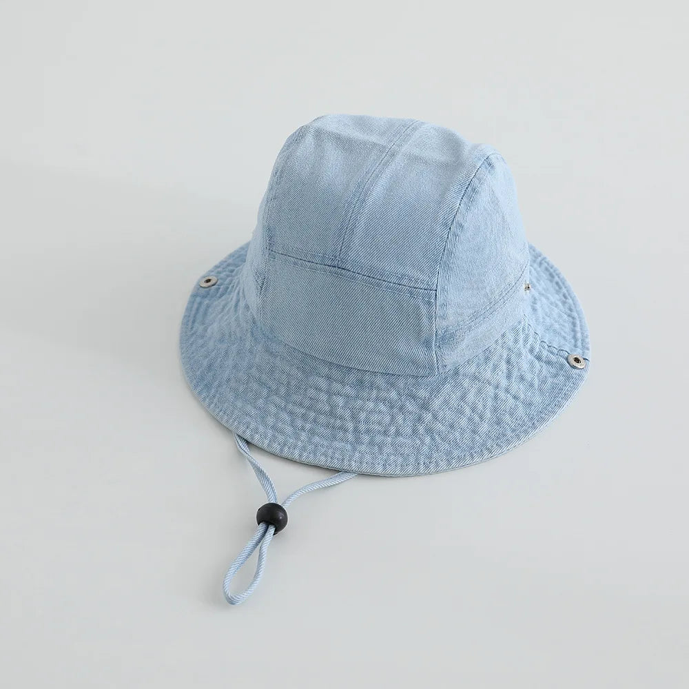Stylish Kids Washed Denim Bucket Hat - Comfortable Sun Protection for Ages 1-7 7