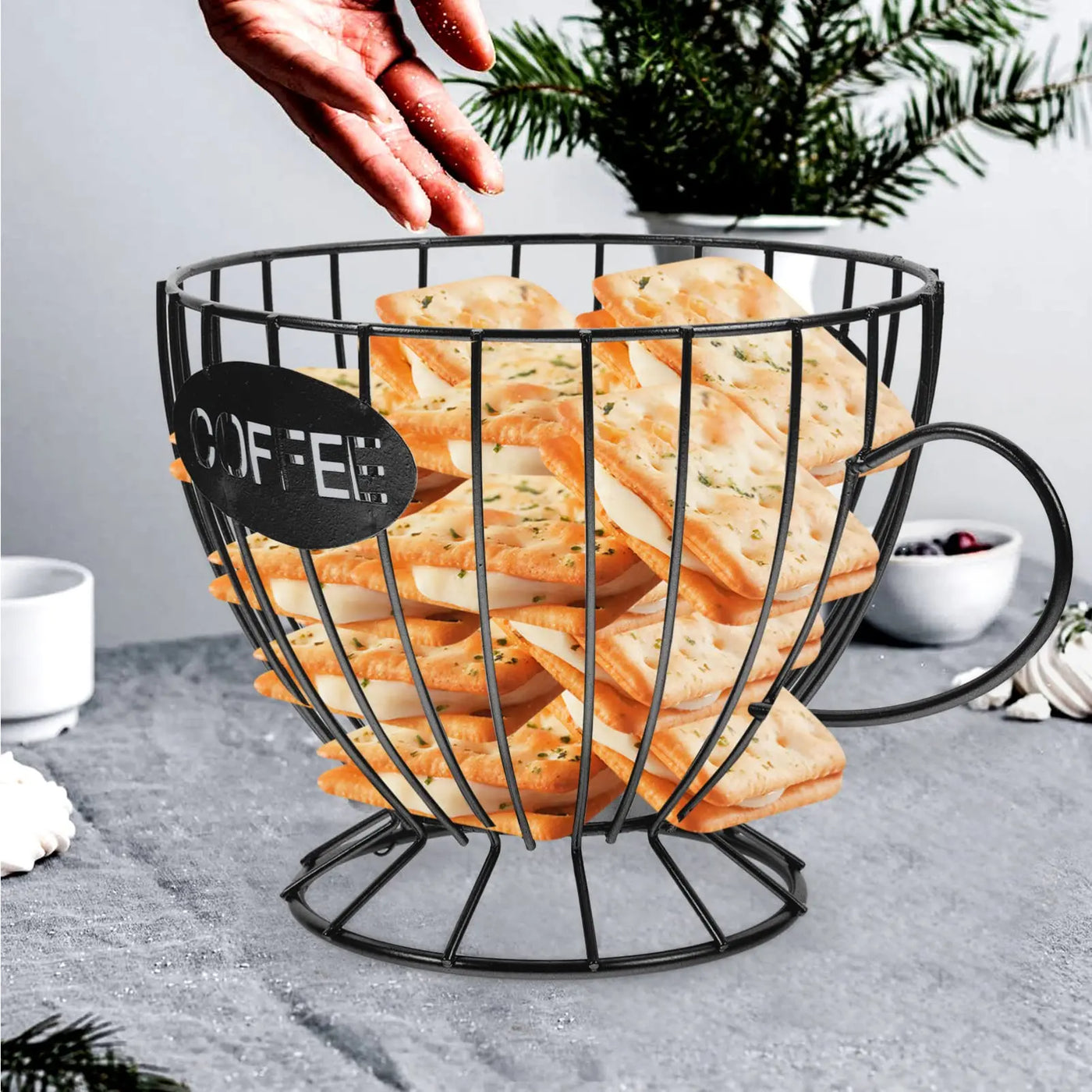 Stylish Metal Coffee Pod Holder - Large Capacity K Cup Storage Organizer 2