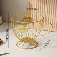 Stylish Metal Coffee Pod Holder - Large Capacity K Cup Storage Organizer 5
