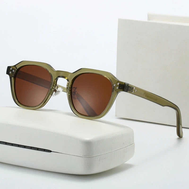 Stylish Retro Polarized Sunglasses for Men & Women - Ultralight TR90 Frame 0