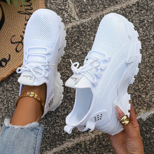 Stylish Women's Casual Knit Sneakers - Breathable & Lightweight Walking Shoes 0