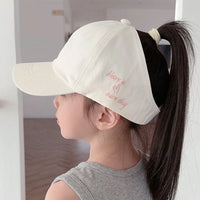 Summer Sunshade Baseball Cap for Kids - Embroidered Heart Design, Lightweight & Breathable, Perfect for Ages 5-10 2