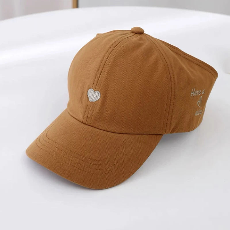 Summer Sunshade Baseball Cap for Kids - Embroidered Heart Design, Lightweight & Breathable, Perfect for Ages 5-10 7