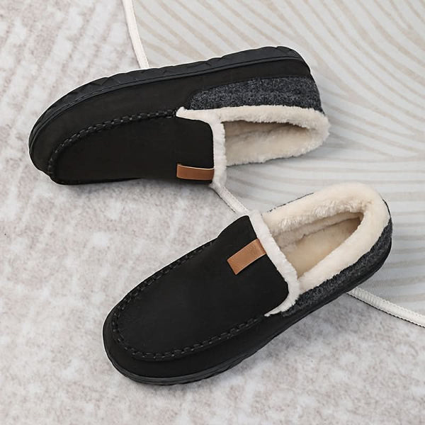 WOOLTREK – Chaussures homme slip-on chaudes en laine synthétique
