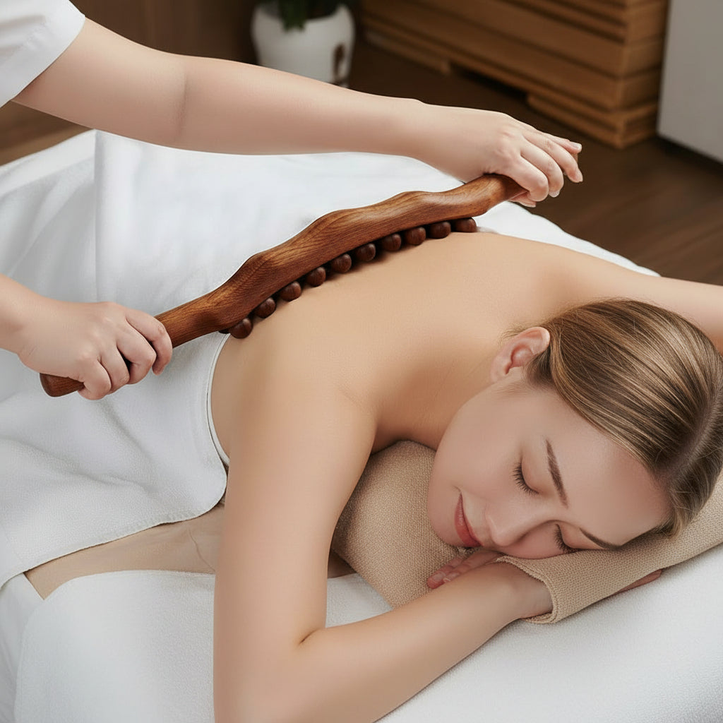 THERAWOOD – Luxury Gua Sha Massage Stick made of Wood | Promotes Blood Circulation & Muscle Relaxation 2