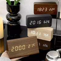 TIMBERGLOW LED Alarm Clock – Digital & Stylish in Natural Wood Design 3