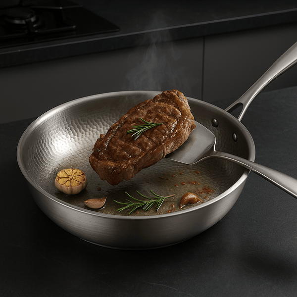 METALCHEF – Solid Stainless Steel Pan for All Heat Sources