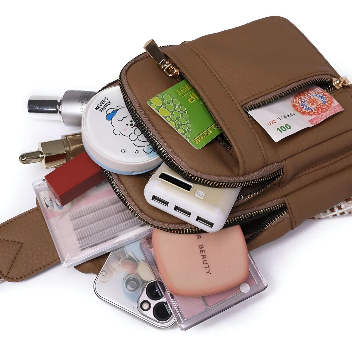 POISEPORT – Elegant Multi-Pocket Shoulder Bag for Organized Carrying