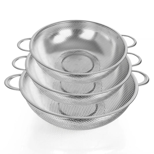TastyWay - Stainless Steel Colander Set, Durable Kitchen Strainer for Pasta & Vegetables 0