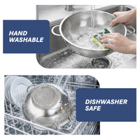 TastyWay - Stainless Steel Colander Set, Durable Kitchen Strainer for Pasta & Vegetables 5