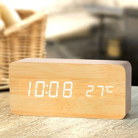TimberGlow - Digital Alarm Clock with LED Display & Natural Wood Design 2