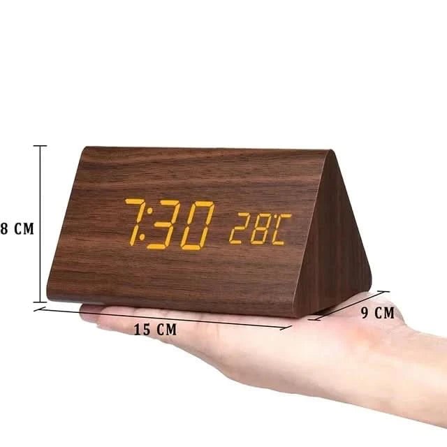 TimberGlow - Digital Alarm Clock with LED Display & Natural Wood Design 4