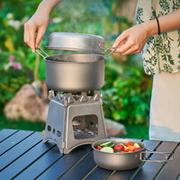 Titanium Adventure - Lightweight Camping Cookware Set with Pots and Pans 2