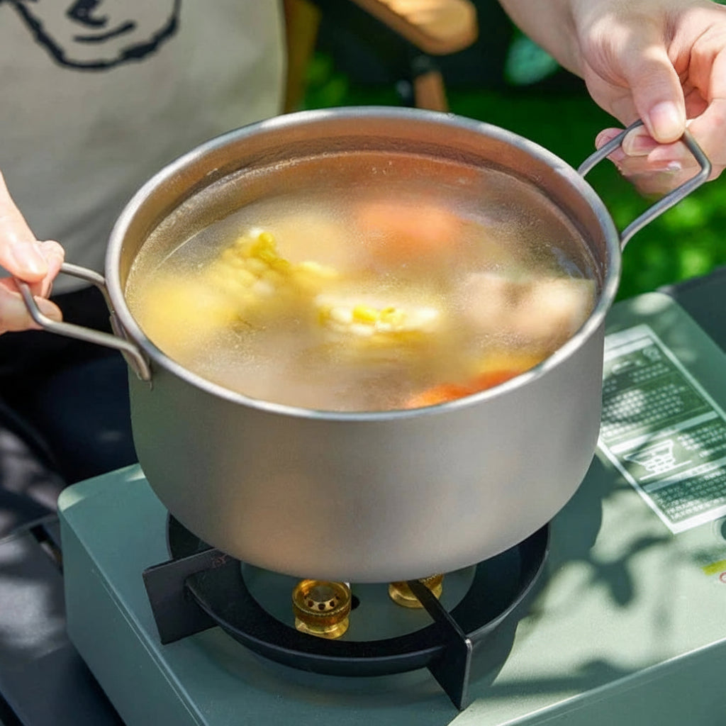 Titanium Adventure - Lightweight Camping Cookware Set with Pots and Pans 3