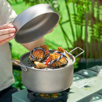 Titanium Adventure - Lightweight Camping Cookware Set with Pots and Pans 4