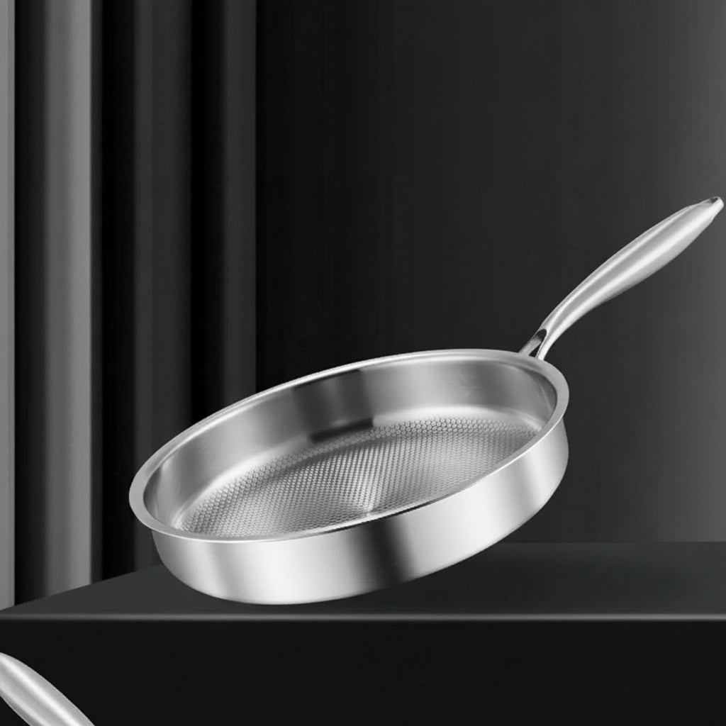 Titanium Alloy Nonstick Frying Pan with Lid - Best Non Stick Pan for Induction Cooking 1
