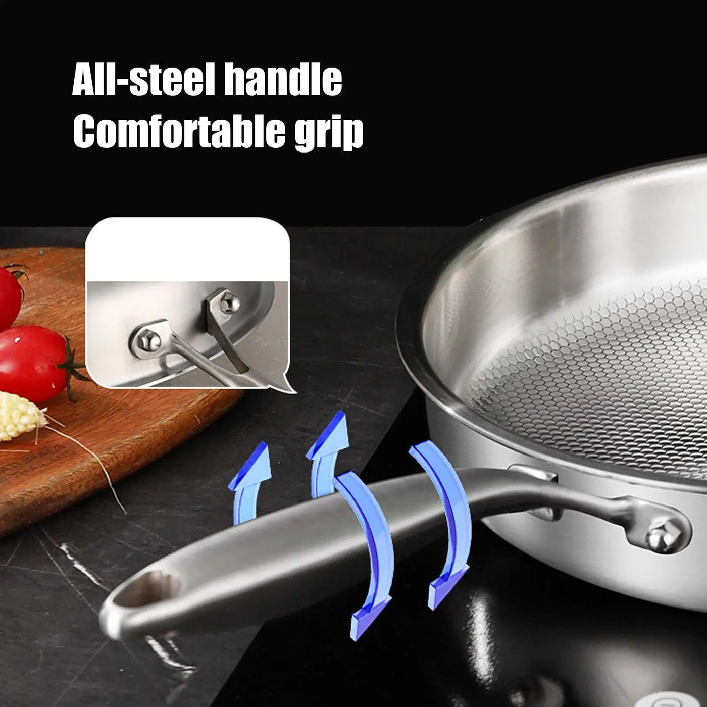 Titanium Alloy Nonstick Frying Pan with Lid - Best Non Stick Pan for Induction Cooking 4