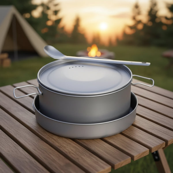 WILDFLOW – Ensemble de cuisson avec poignée pliable pour exploration en plein air