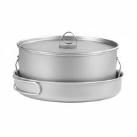 Titanium Camping Cookware Set - Lightweight 2-Piece Pot & Pan Combo 3