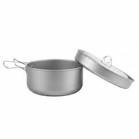 Titanium Camping Cookware Set - Lightweight 2-Piece Pot & Pan Combo 4