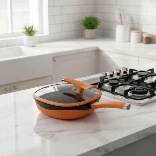 Titanium Ceramic Nonstick Frying Pan - Best Non Stick Pan for Smokeless Cooking 4
