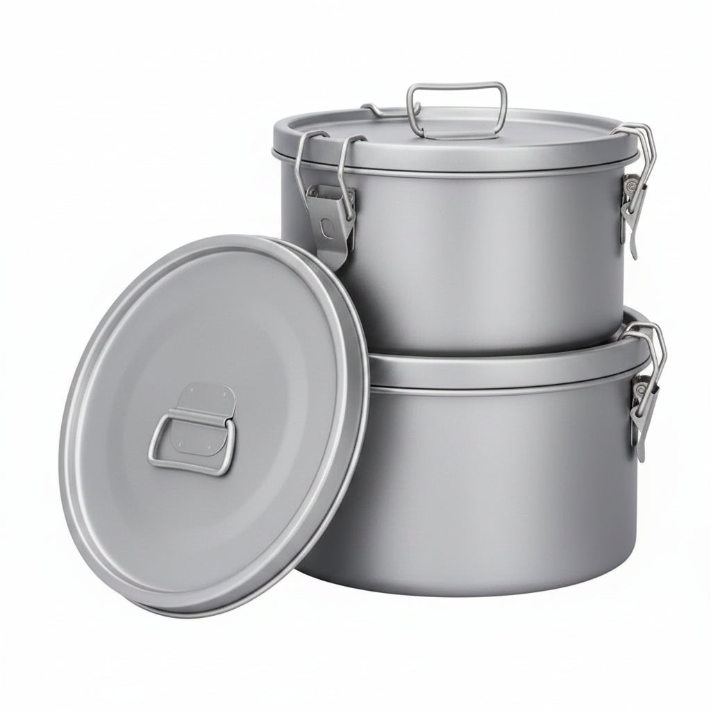 Titanium Food Storage Container with Dual Lids - Versatile Meal Prep Solution 2
