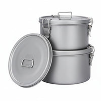 Titanium Food Storage Container with Dual Lids - Versatile Meal Prep Solution 2