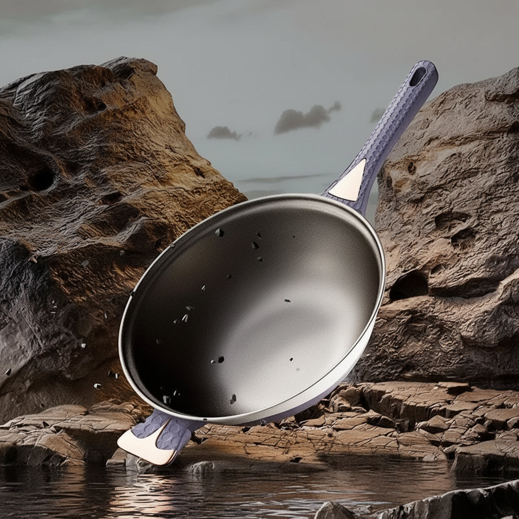 Titanium Non-Stick Stir Fry Pan - Multifunctional Skillet with Micro Pressure Technology 2