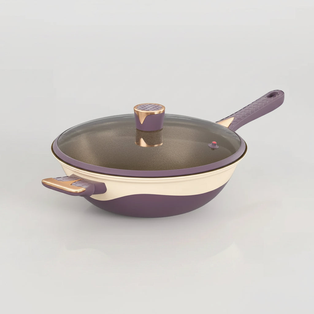 Titanium Non-Stick Stir Fry Pan - Multifunctional Skillet with Micro Pressure Technology 5
