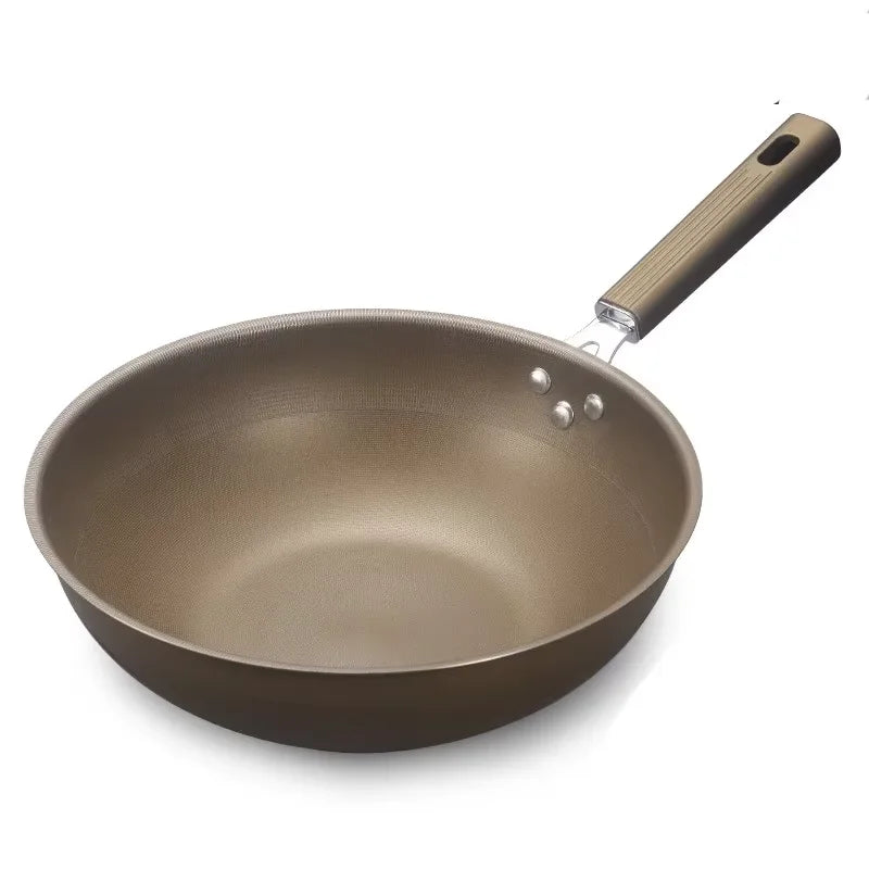 Titanium Stainless Steel Nonstick Wok Frying Pan for Induction & Gas Cooking 5
