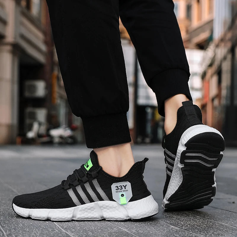 Trendy Lightweight Breathable Mesh Sneakers for Men - Plus Size Walking & Tennis Shoes 3