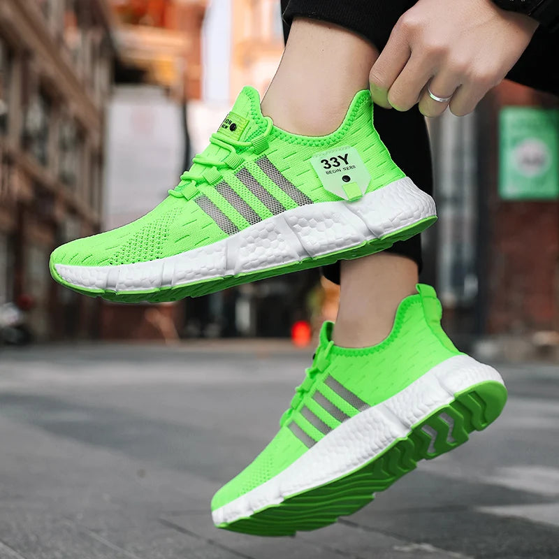 Trendy Lightweight Breathable Mesh Sneakers for Men - Plus Size Walking & Tennis Shoes 4