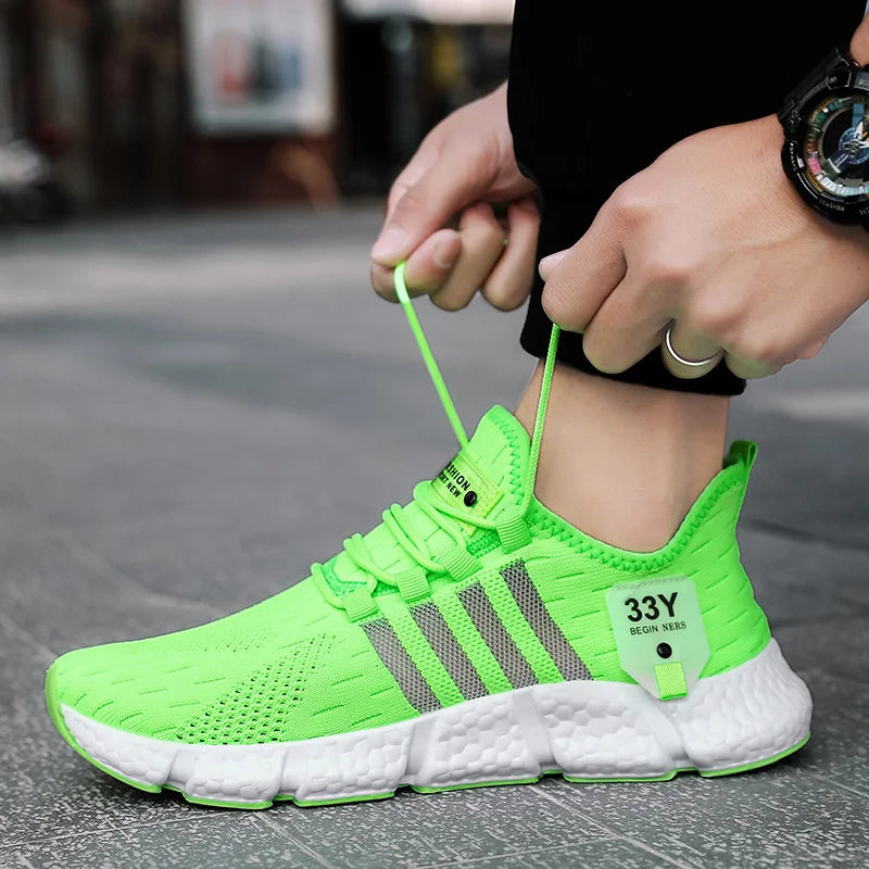 Trendy Lightweight Breathable Mesh Sneakers for Men - Plus Size Walking & Tennis Shoes 5