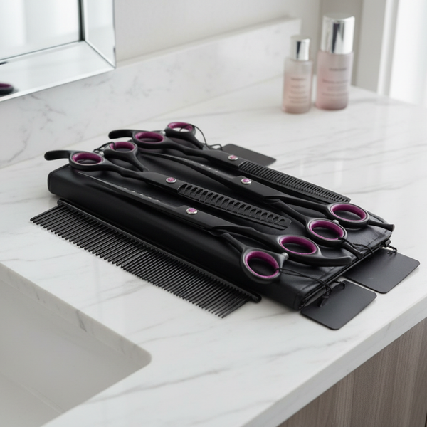 GROOMPRO – Professional Pet Grooming Scissors Set Thinning Shears Kit