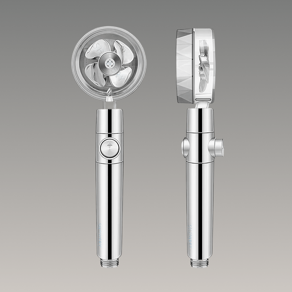 Turbo Rain Shower Head - High Pressure, Adjustable Spray, Water-Saving Design 0