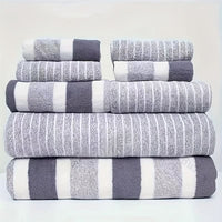 Ultra-Soft Microfiber Bath Towel Set - Luxury, High Absorbency, 8-Piece 10