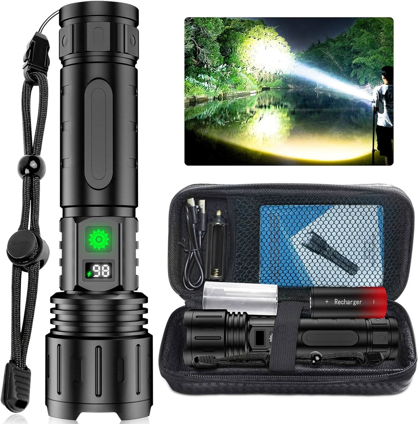 UltraBeam - Rechargeable LED Flashlight with USB-C Charging & 20-Hour Battery 1