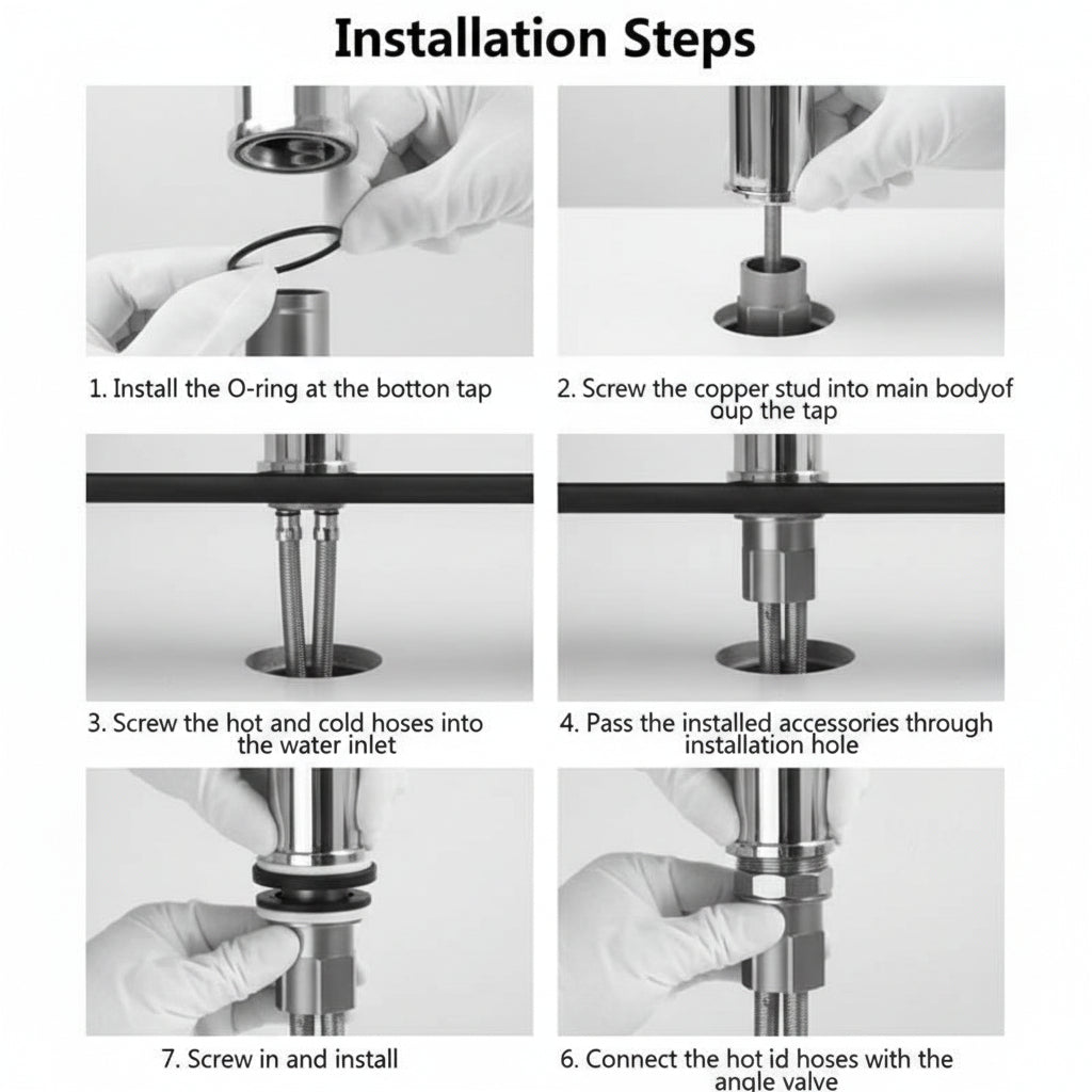 Universal Faucet Sprayer Attachment - 360° Rotatable Sink Sprayer with Integrated Spray Function 6