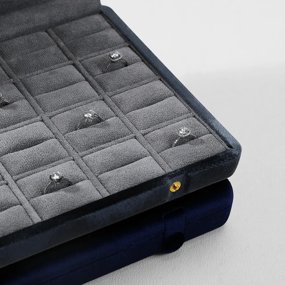 Velvet Jewelry Storage Case - Large Jewelry Box Organizer for Rings, Earrings & Pendants 3