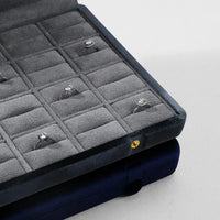 Velvet Jewelry Storage Case - Large Jewelry Box Organizer for Rings, Earrings & Pendants 3
